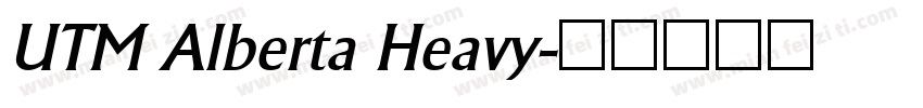 UTM Alberta Heavy字体转换